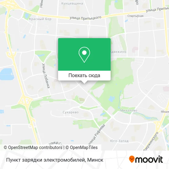 Карта Пункт зарядки электромобилей