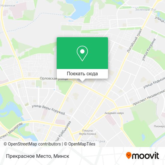 Карта Прекрасное Место