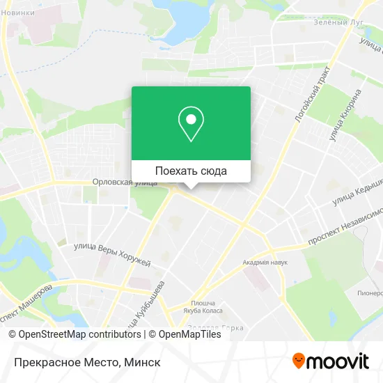 Карта Прекрасное Место