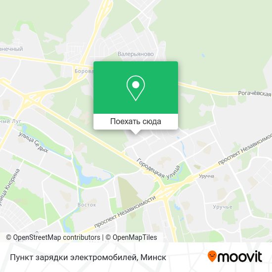 Карта Пункт зарядки электромобилей