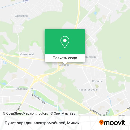 Карта Пункт зарядки электромобилей