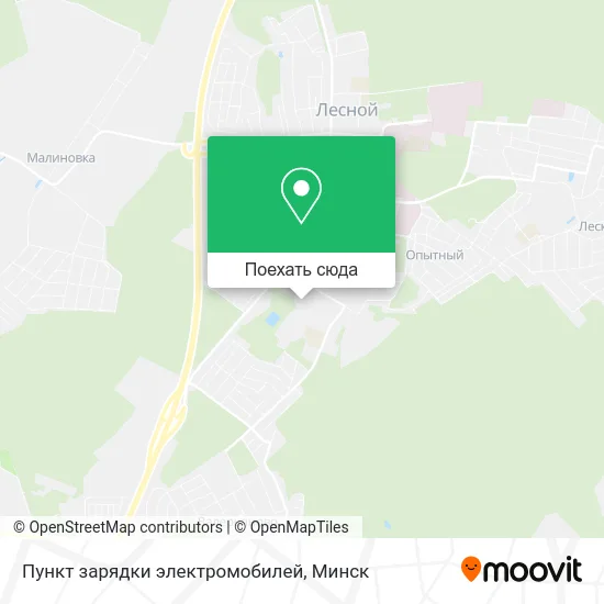 Карта Пункт зарядки электромобилей