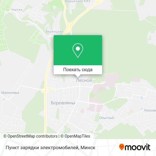 Карта Пункт зарядки электромобилей