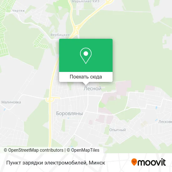 Карта Пункт зарядки электромобилей