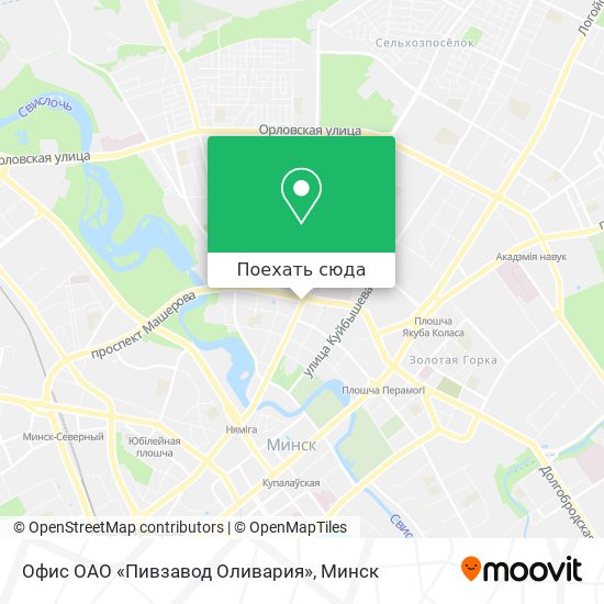 Карта Офис ОАО «Пивзавод Оливария»
