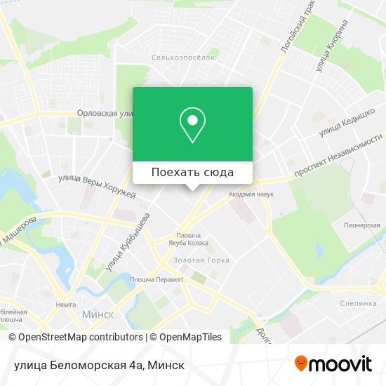 Карта улица Беломорская 4а
