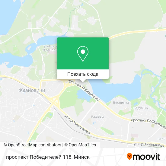 Карта проспект Победителей 118