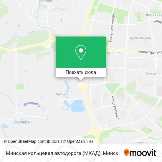 Карта Минская кольцевая автодорога (МКАД)