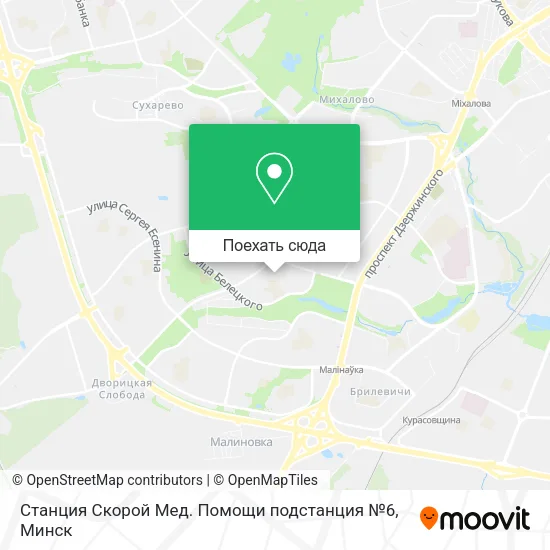 Карта Станция Скорой Мед. Помощи подстанция №6