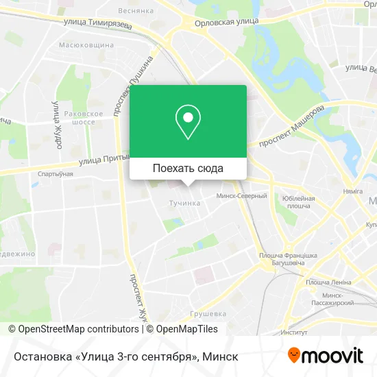 Карта Остановка «Улица 3-го сентября»