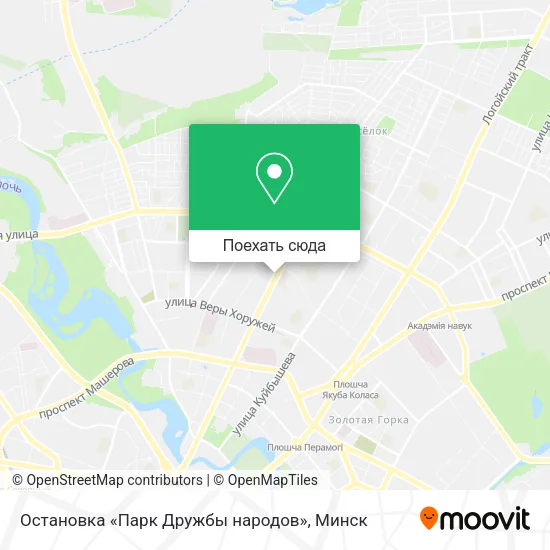 Карта Остановка «Парк Дружбы народов»