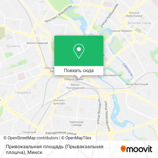 Карта Привокзальная площадь (Прывакзальная плошча)