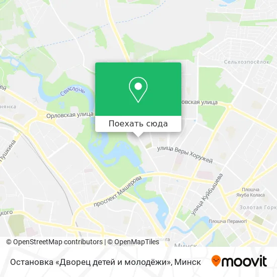 Карта Остановка «Дворец детей и молодёжи»