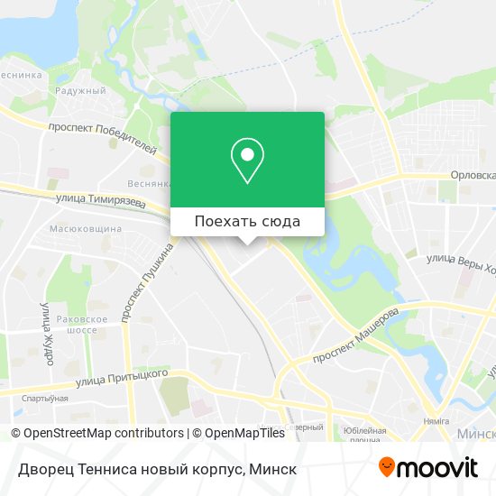 Карта Дворец Тенниса новый корпус