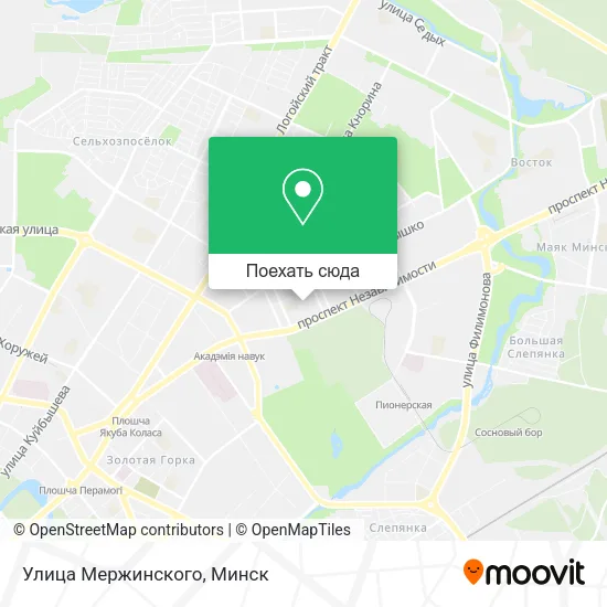 Карта Улица Мержинского
