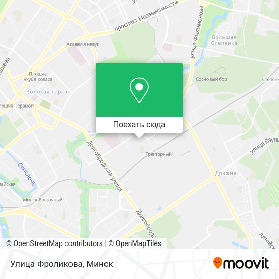 Карта Улица Фроликова