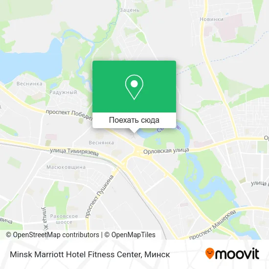 Карта Minsk Marriott Hotel Fitness Center