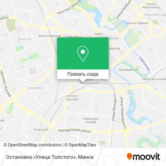 Карта Остановка «Улица Толстого»