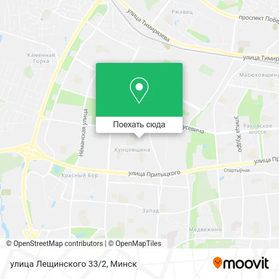 Карта улица Лещинского 33/2