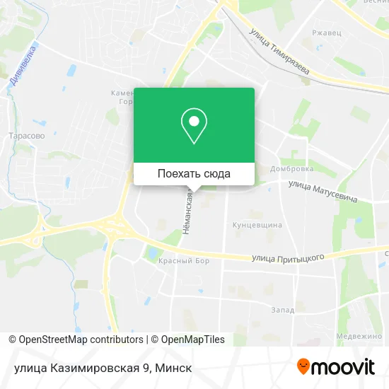 Карта улица Казимировская 9