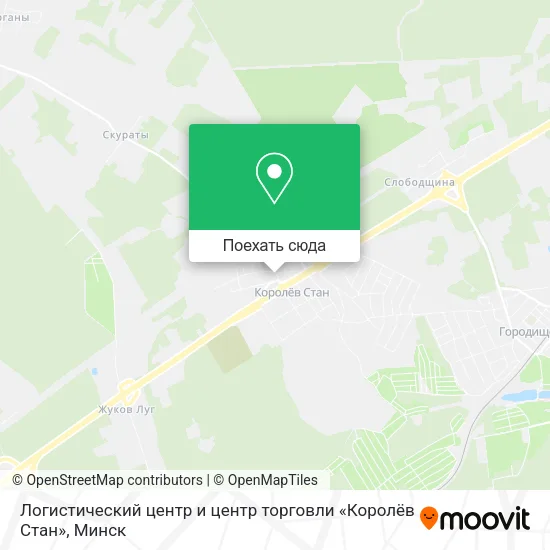 Карта Логистический центр и центр торговли «Королёв Стан»