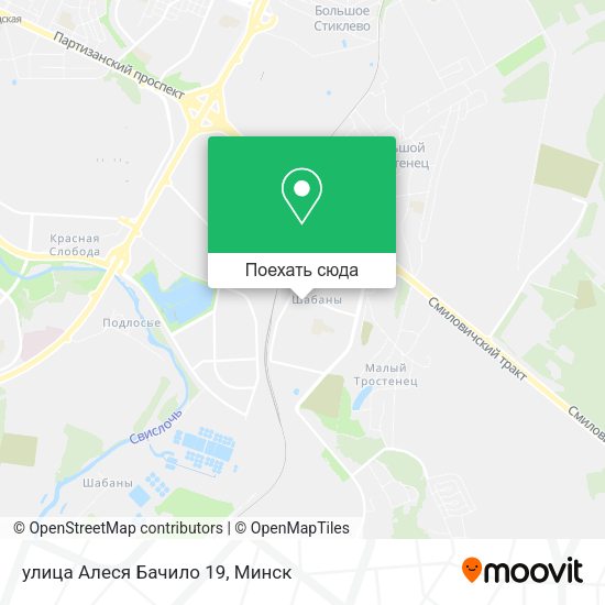 Карта улица Алеся Бачило 19