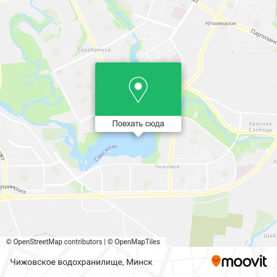 Карта Чижовское водохранилище