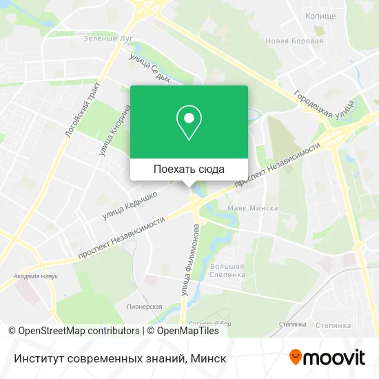 Карта Институт современных знаний