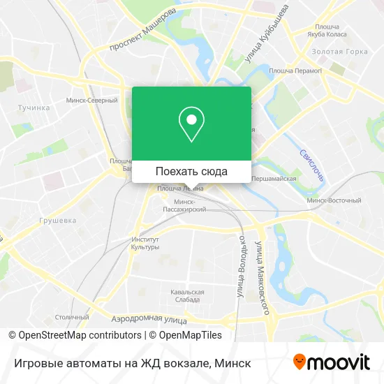 Карта Игровые автоматы на ЖД вокзале