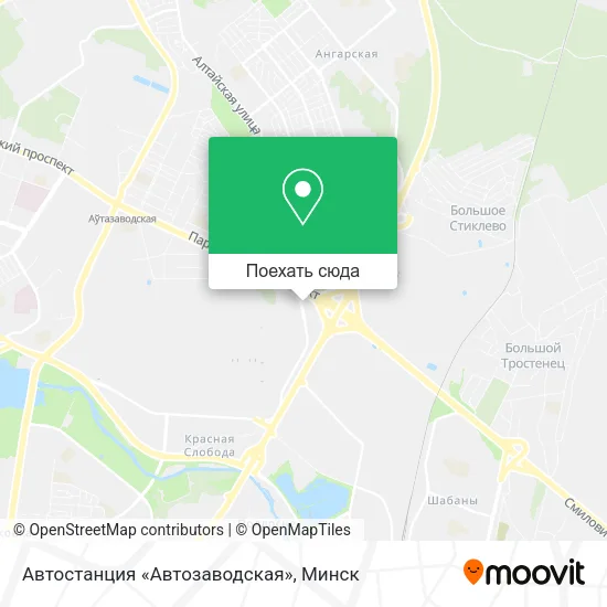 Карта Автостанция «Автозаводская»