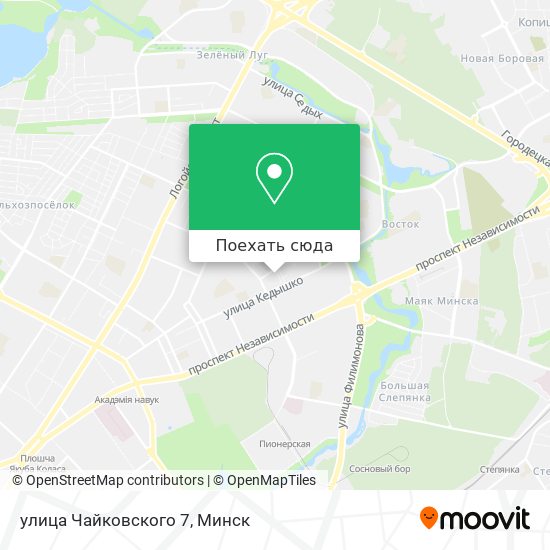 Карта улица Чайковского 7
