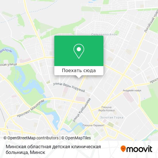 Карта Минская областная детская клиническая больница
