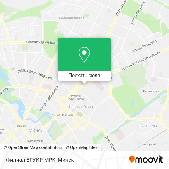 Карта Филиал БГУИР МРК