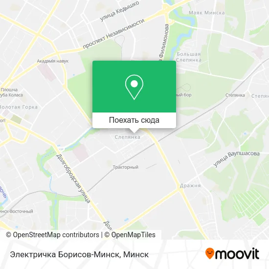 Карта Электричка Борисов-Минск