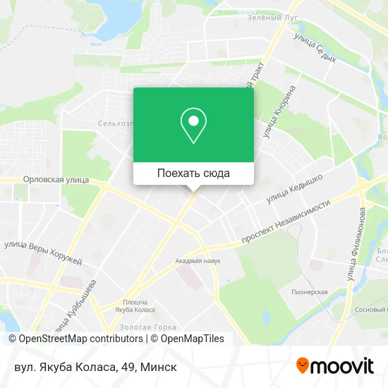 Карта вул. Якуба Коласа, 49