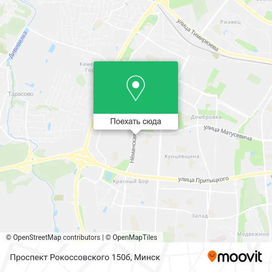 Карта Проспект Рокоссовского 150б