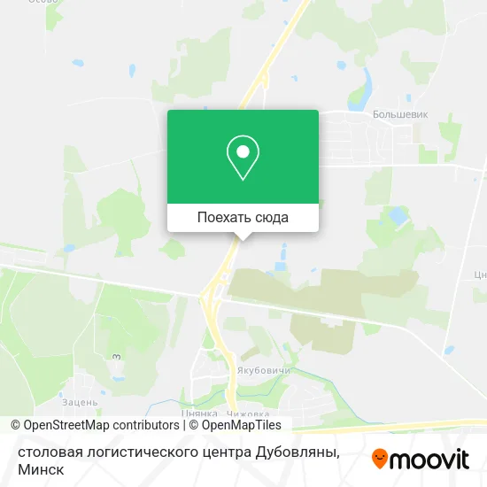 Карта столовая логистического центра Дубовляны
