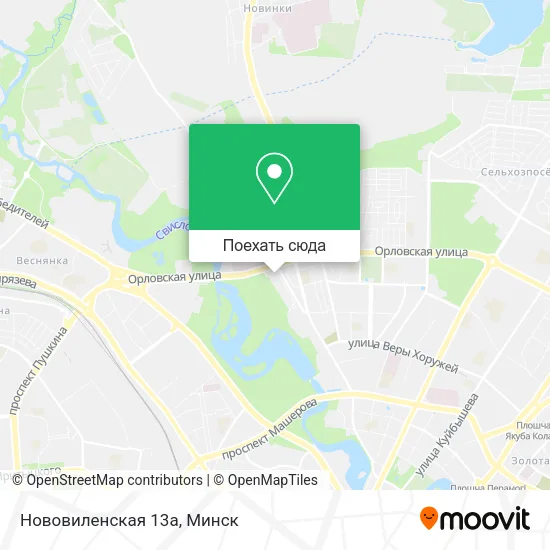Карта Нововиленская 13а