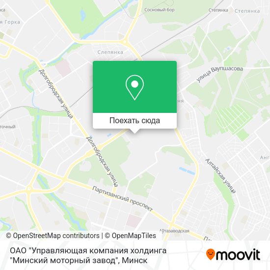 Карта ОАО "Управляющая компания холдинга "Минский моторный завод"