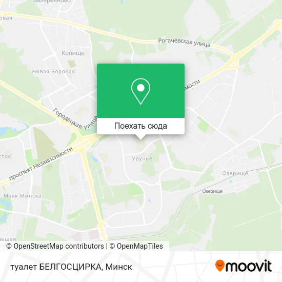 Карта туалет БЕЛГОСЦИРКА