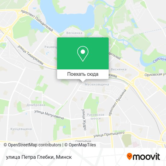 Карта улица Петра Глебки