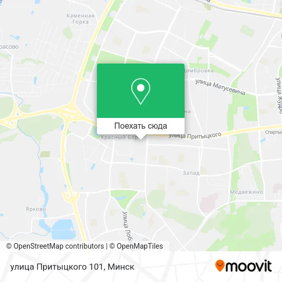Карта улица Притыцкого 101