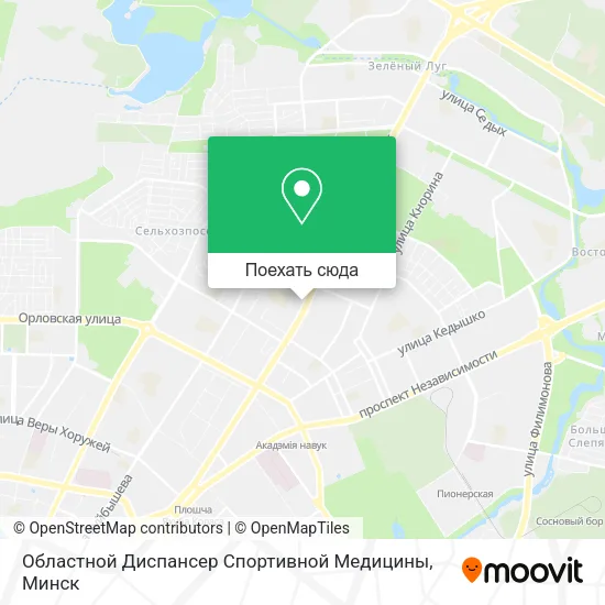 Карта Областной Диспансер Спортивной Медицины