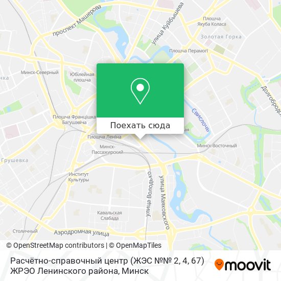 Карта Расчётно-справочный центр (ЖЭС №№ 2, 4, 67) ЖРЭО Ленинского района