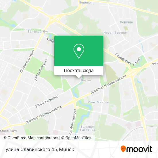 Карта улица Славинского 45
