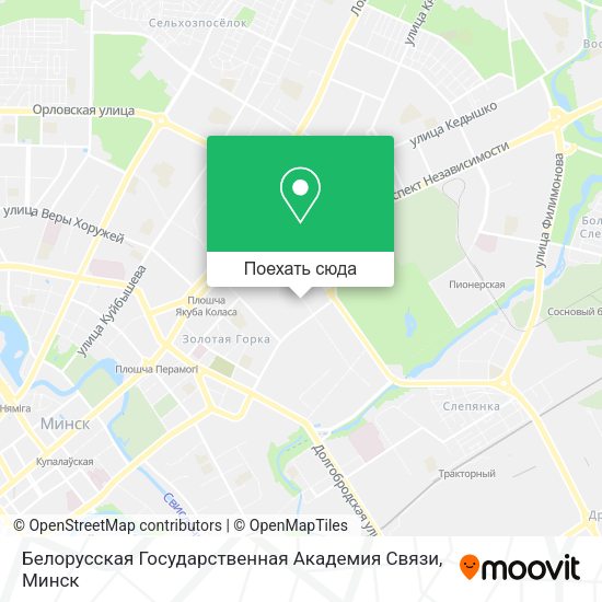 Карта Белорусская Государственная Академия Связи