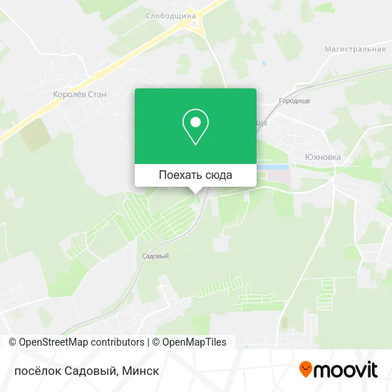 Карта посёлок Садовый