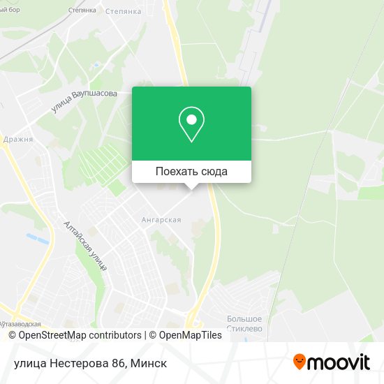 Карта улица Нестерова 86