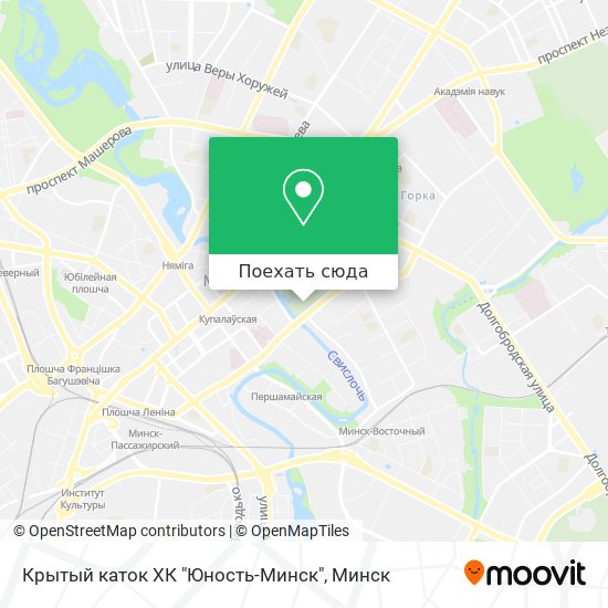 Карта Крытый каток ХК "Юность-Минск"