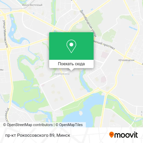 Карта пр-кт Рокоссовского 89